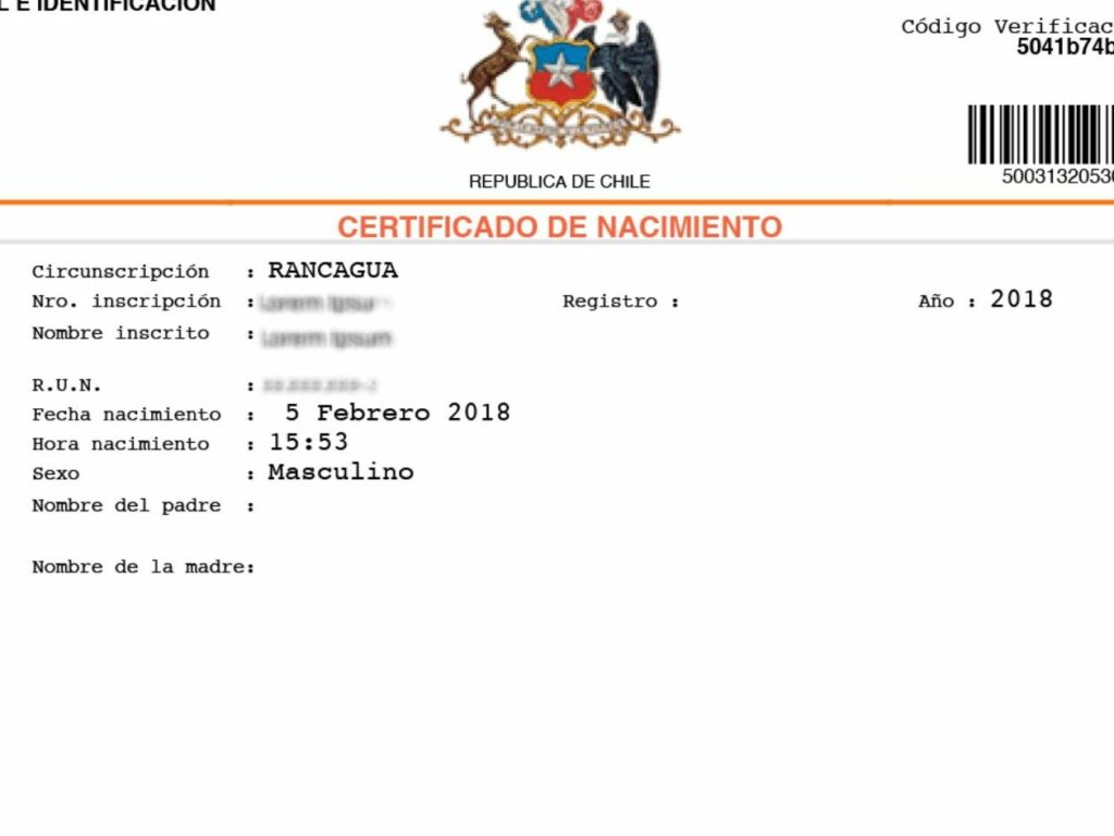 C mo Obtener Certificado De Nacimiento En Chile